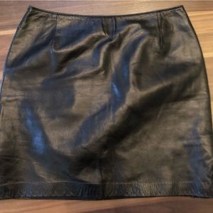Danier genuine leather mini skirt.